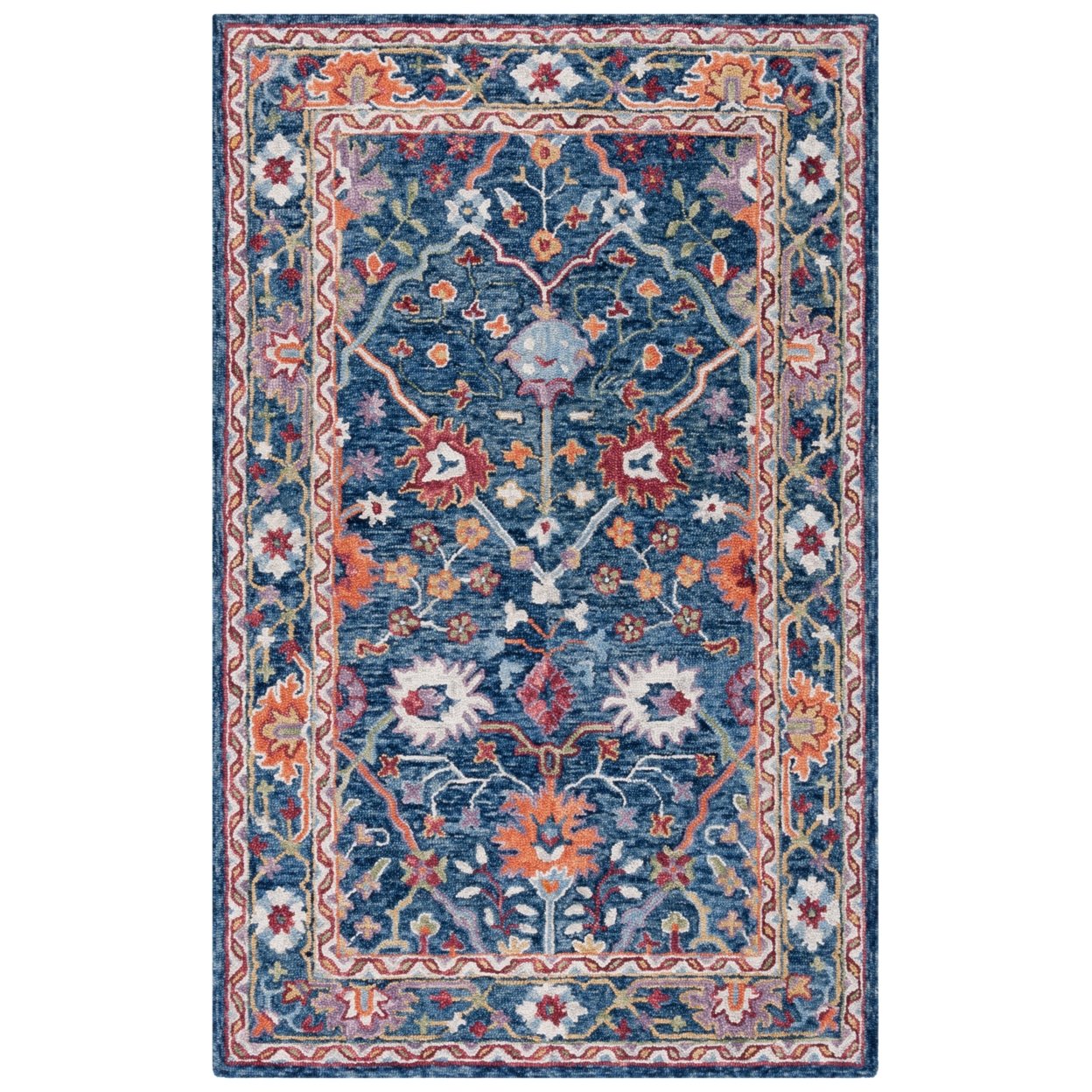 Safavieh Blm686m Blossom Blue / Red