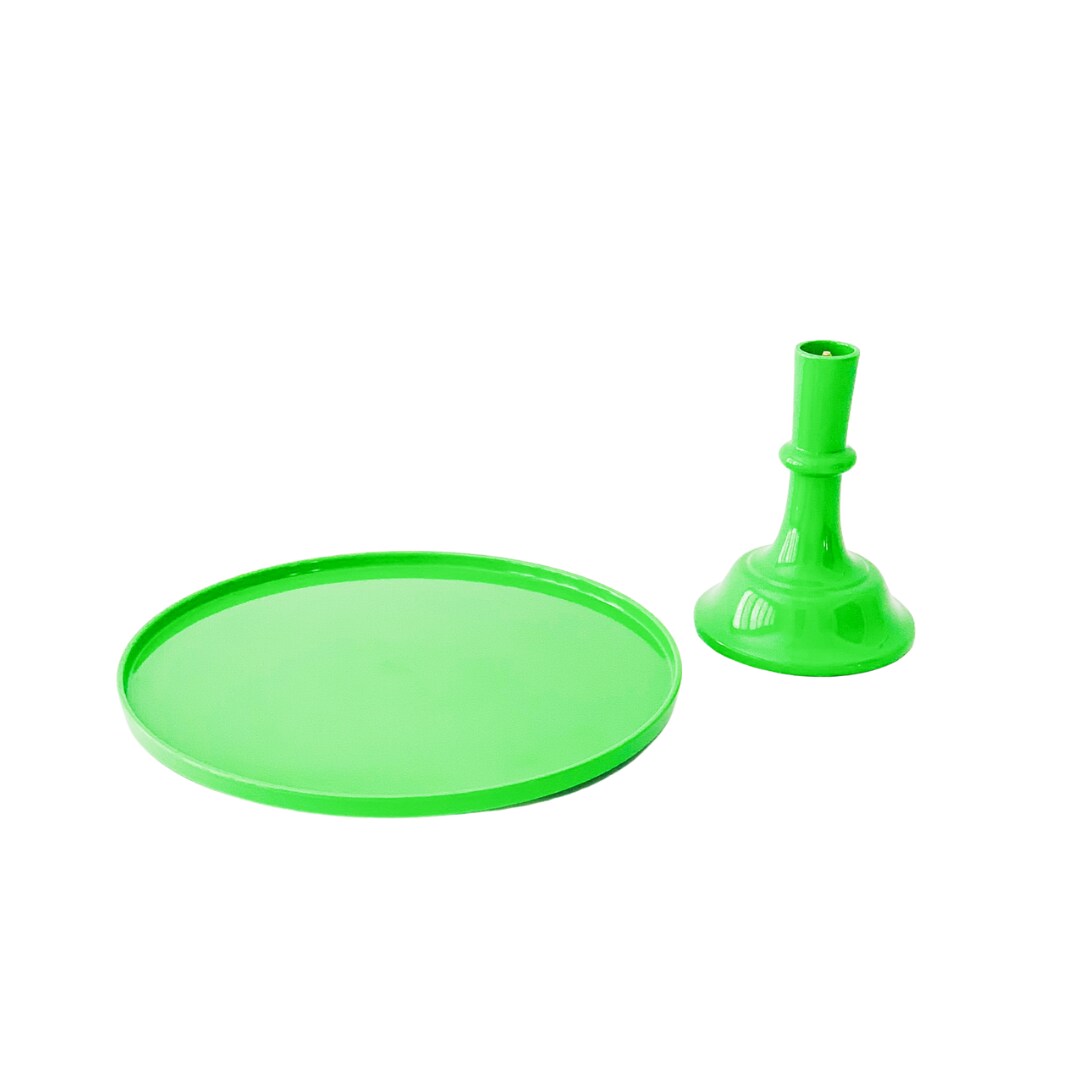 Bright Kelly Green Melamine Cake Stand – 11.5" Cupcake & Dessert Display for Parties, Events & Celebrations