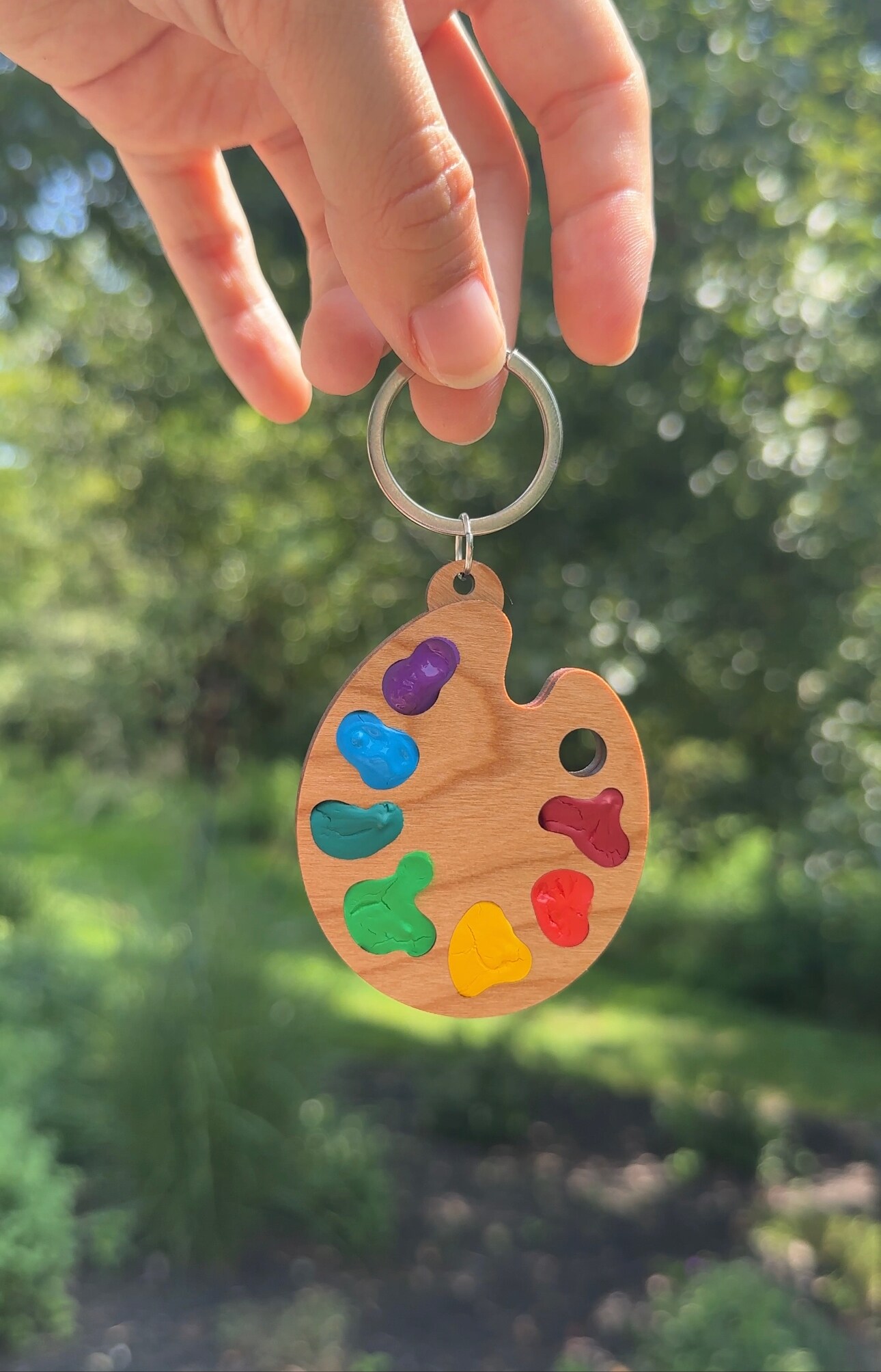 Functional Gouache Paint Palette Keychain