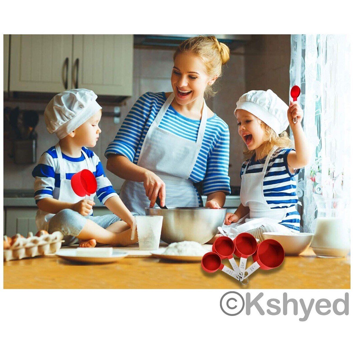 Plastic Measuring Cups and Spoons 8 pcs