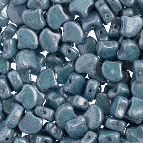 John Bead Czech Glass Opaque Ginko Beads, 50g