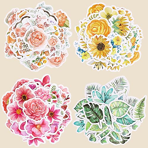 360 Pieces Flower Stickers SetDecorative Assorted Floral Sticker for Scrapbooking Planner Bullet Journals Supplies