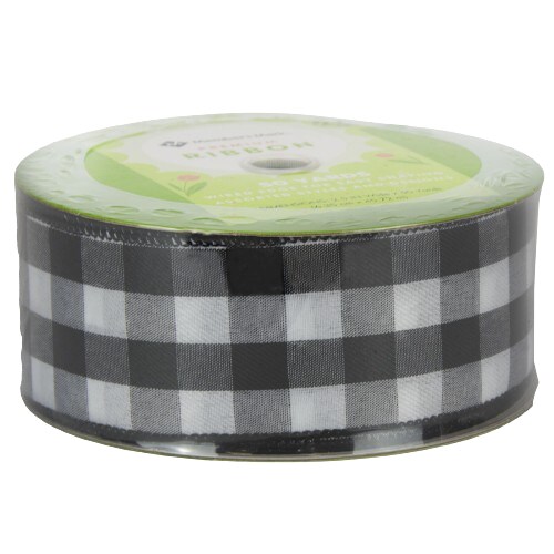 Member&#x27;s Mark 2.5 Inches Checkered Premium Wired Ribbon by 50 yards