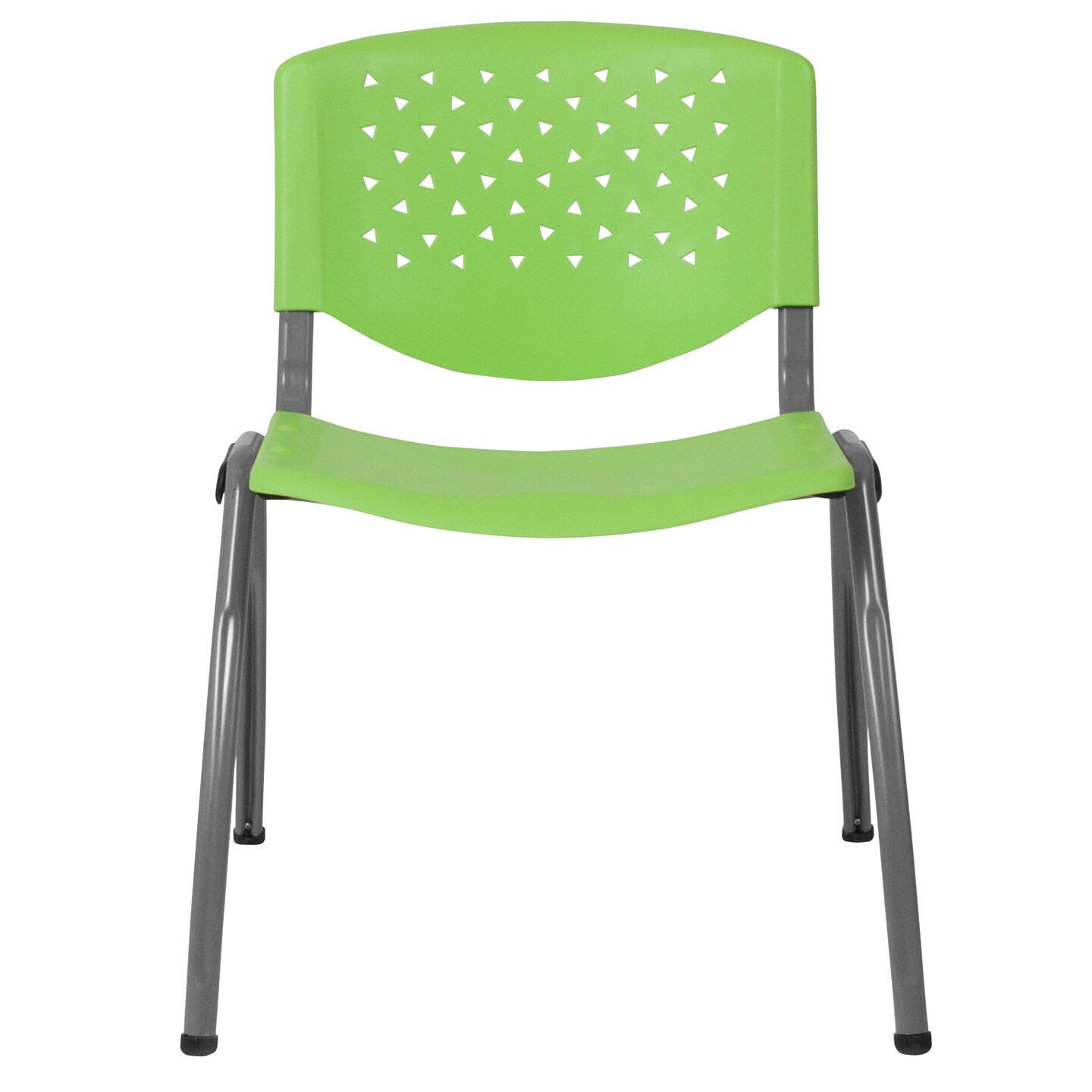 Emma and Oliver Home and Office Plastic Stack Chair with Perforated Back - Guest Chair