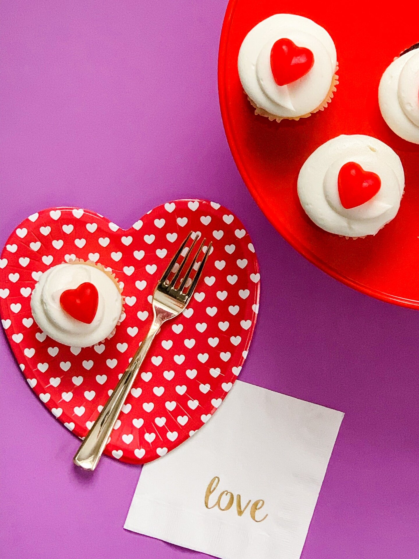 Red Pedestal Cake Stand