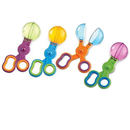 4 Pieces, Ages 3+ Toddler Learning Toys, Fine Motor and Sensory Toys, Sand Box Toys for Toddlers, Kid Tweezers
