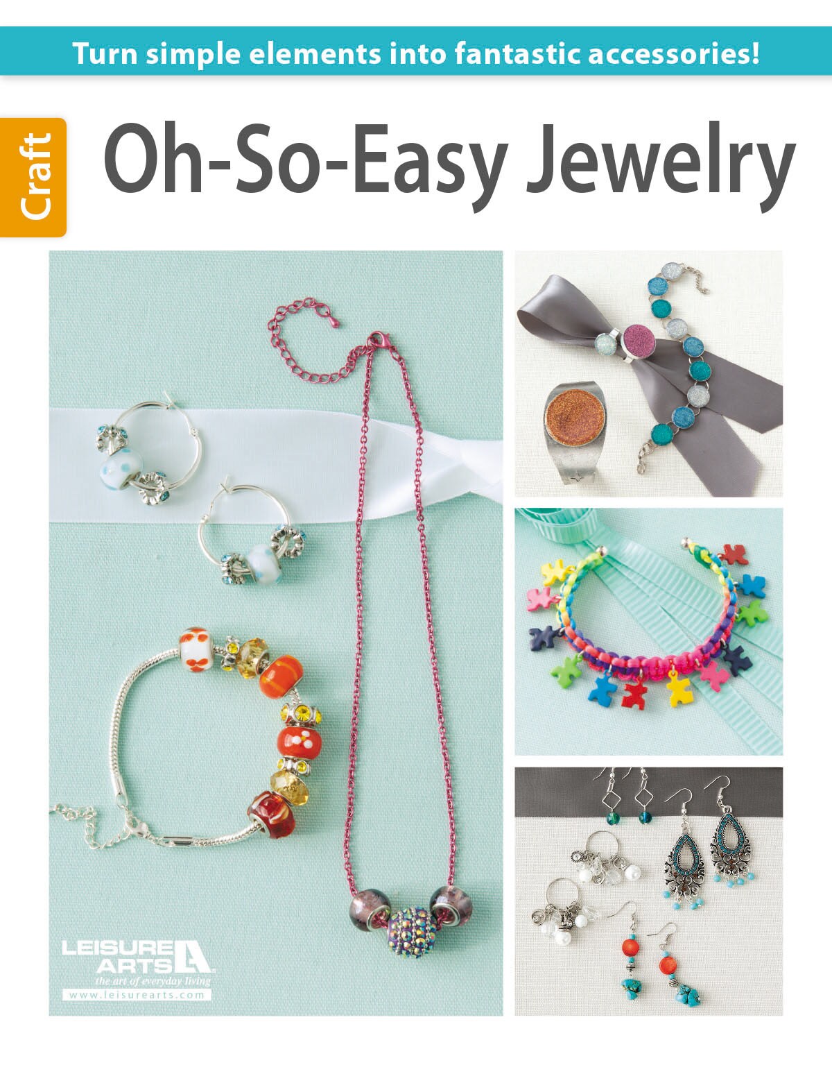 Leisure Arts Oh-So-Easy Jewelry Making Book for Adults, DIY Beading Books, Jewelry Craft Projects, Beadwork Techniques, Crafting Ideas for Beginners