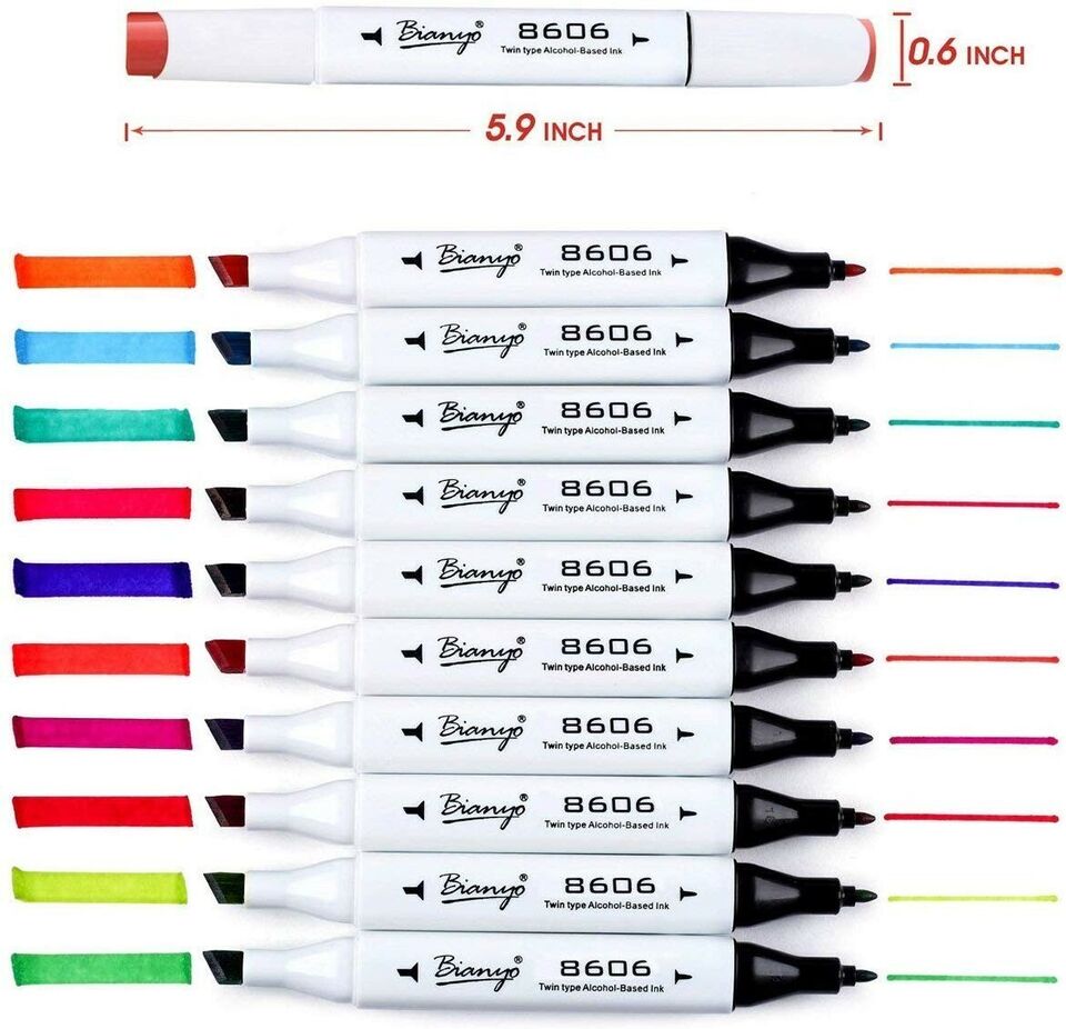 Bianyo Classic 72-Piece Dual Tip Art Markers