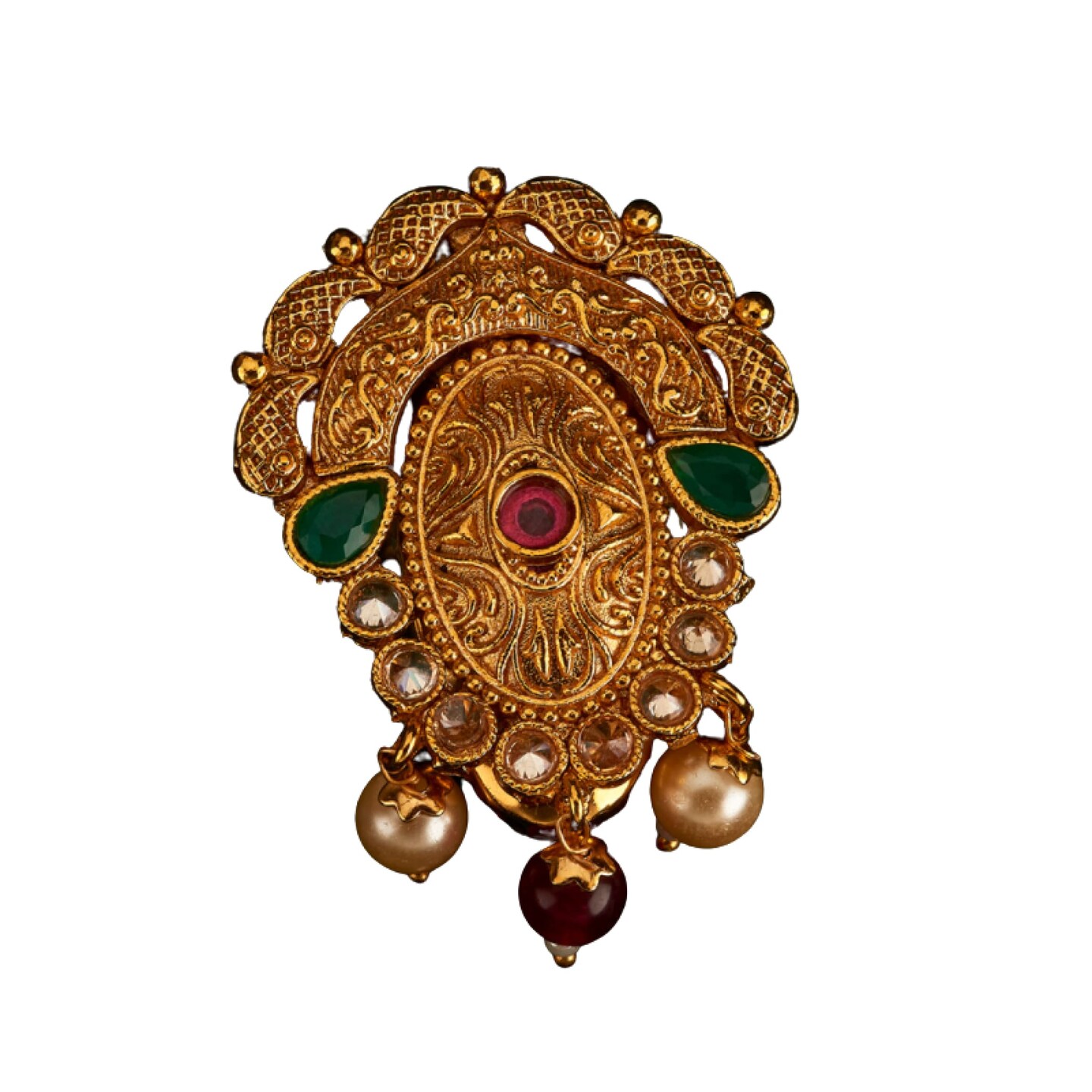 Gold saree discount brooch