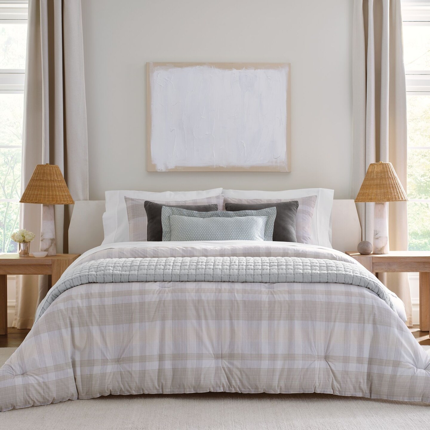 Nate Home by Nate Berkus Textured Print Duvet Cover Set
