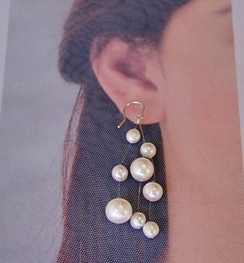 Genuine pearl discount earrings