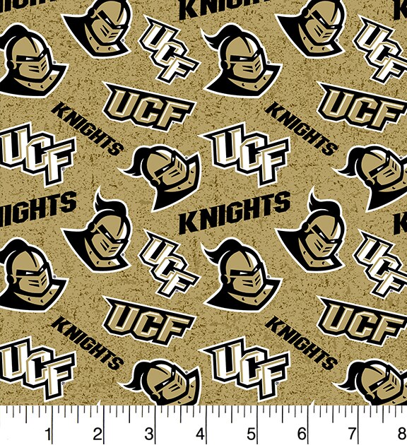 Sykel Enterprises-University of Central Florida Cotton Fabric-UCF Knights Tone On Tone Cotton Quilting Fabric