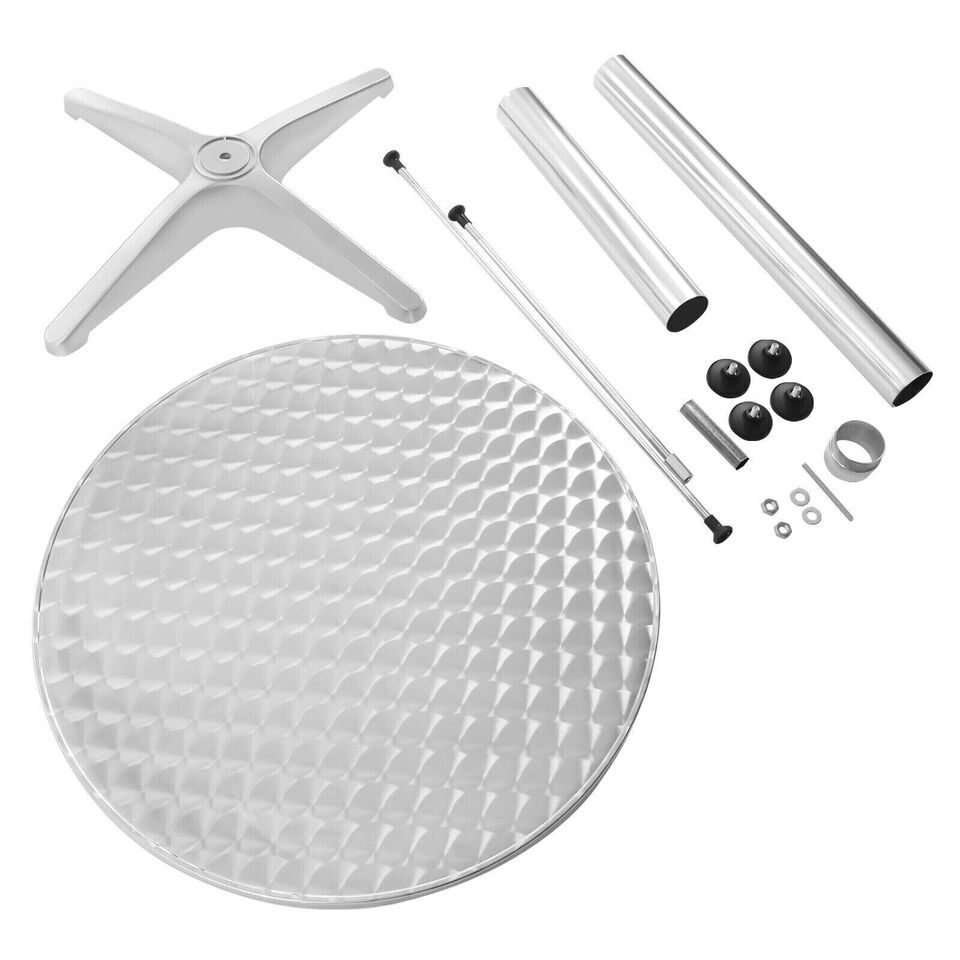 Kitcheniva Round Pub Table Cocktail Bar Metal Base Tall Adjustable Height