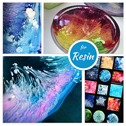 White &#x26; Black Alcohol Ink Set - 4 Ounce White and Black Alcohol-Based Inks for Resin Petri Dish Making, Epoxy Resin Painting, Yupo Paper - Alcohol Paint Color Dye for Resin Art, Tumbler - 60ml Each