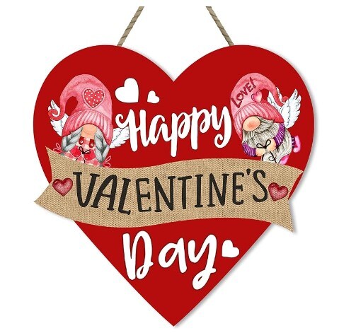 Gnome Valentines Day Wall Decor