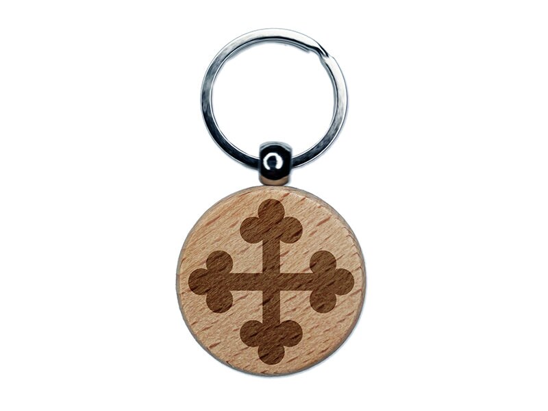 Engraved cross keychain deals