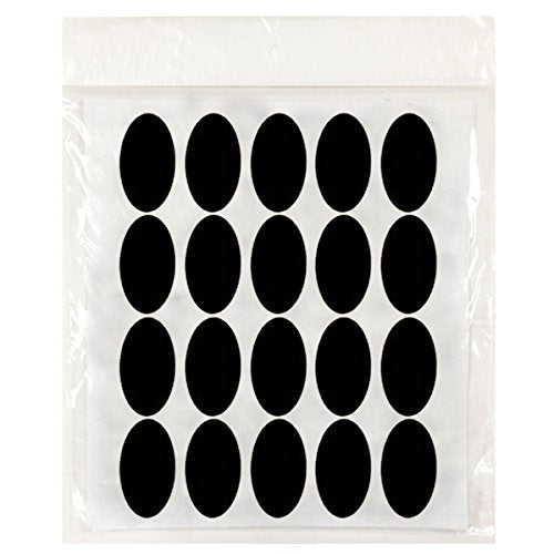 Wrapables Set of 40 Oval Chalkboard Labels / Chalkboard Stickers (2" x 1")