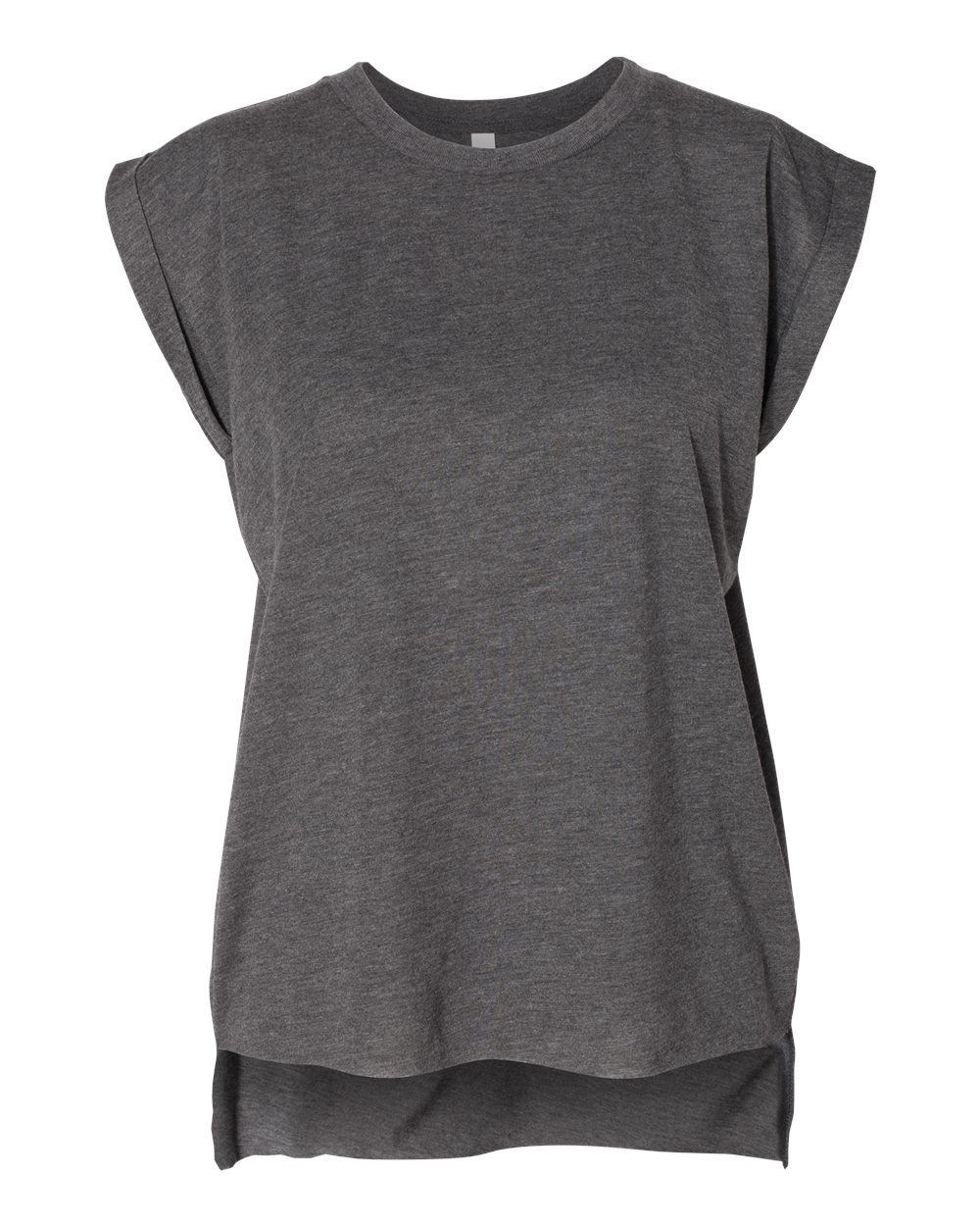 BELLA + CANVAS® Women’s Flowy Rolled Cuffs Muscle T-Shirt Relaxed Fit Sleeveless Top for Casual Wear