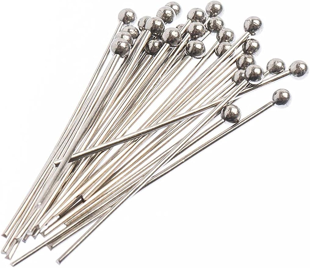 John Bead Stainless Steel Silver Ball Head Pins