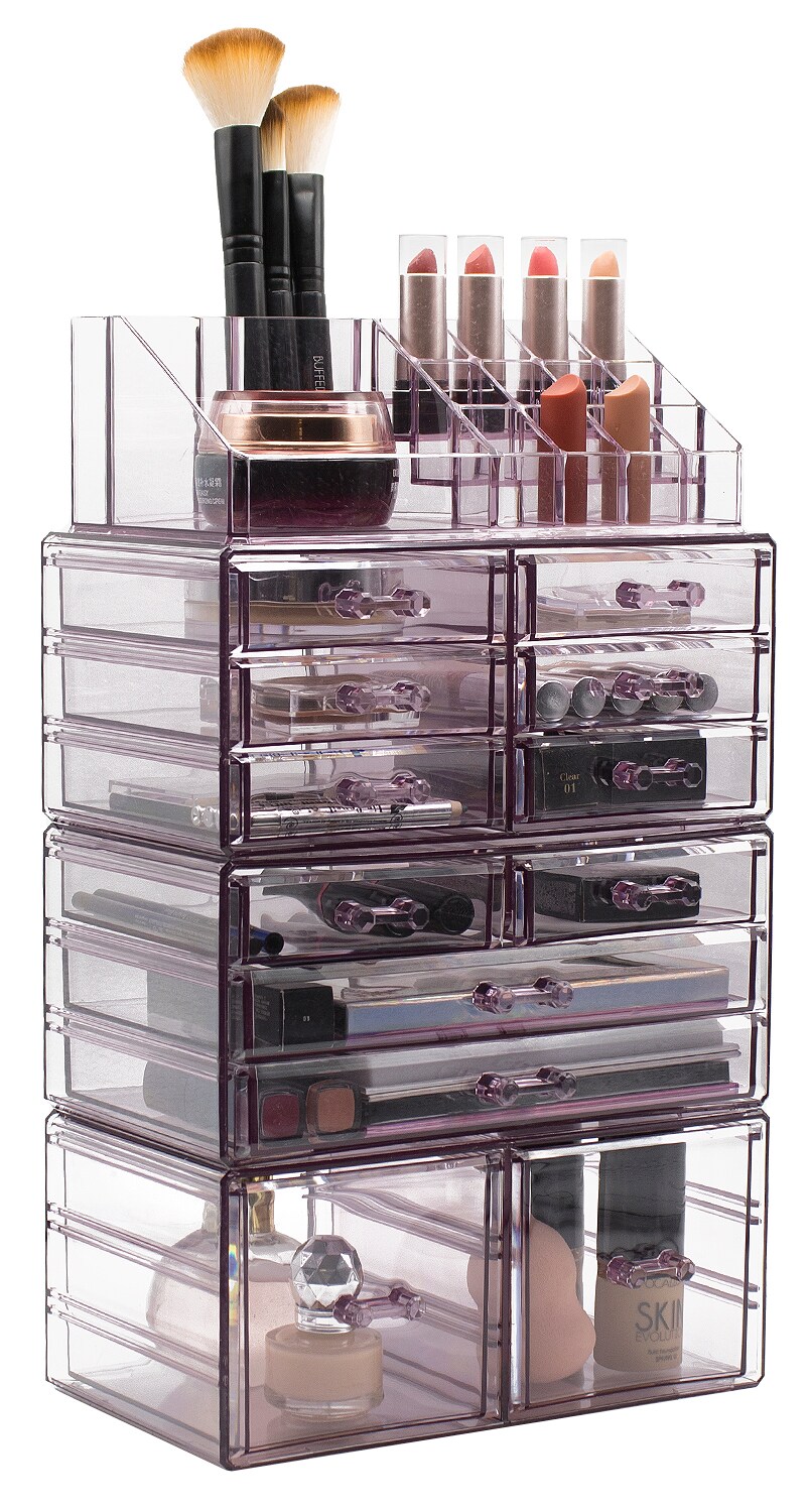 Sorbus Makeup and Jewelry 12-Drawer Display Case Organizer - Green