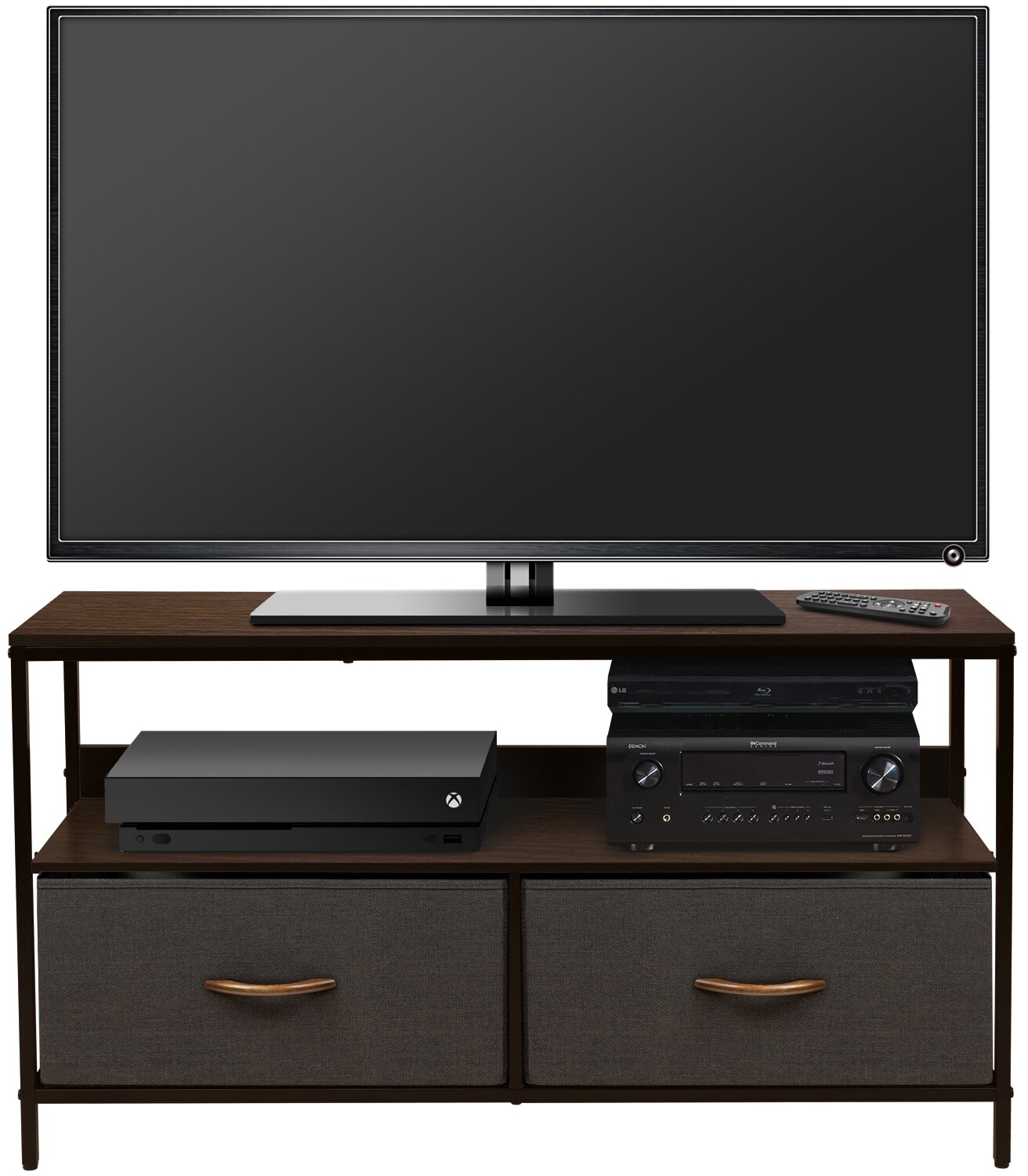 Sorbus TV Stand Dresser with 2 Drawers - Television Riser Chest with Storage - Bedroom, Living Room, Closet, &#x26; Dorm Furniture