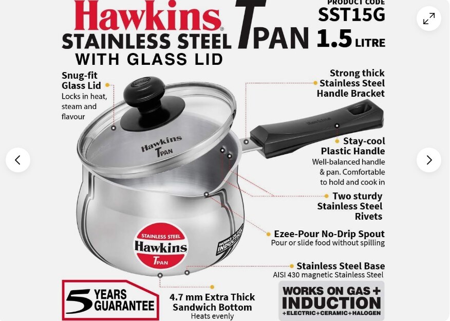Saucepan Stainless Steel Tpan Small Silver Tea Pan