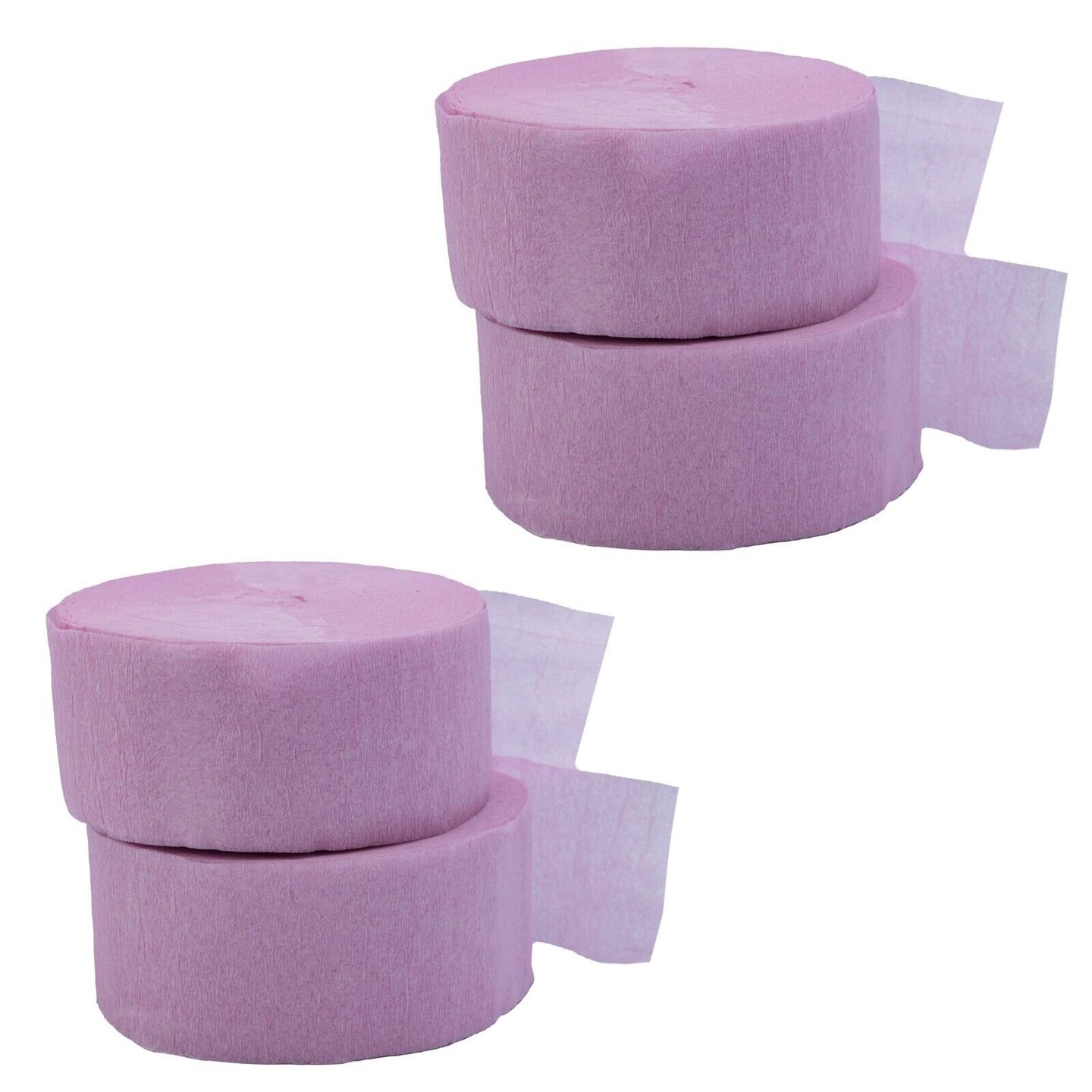 4-Roll Multi-Colored Crepe Paper Streamers for Party Decoration