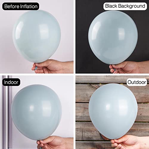 50 Pieces Pale Aqua Balloons, 12 Inch Boho Blue Balloons, Pale Blue Balloons for Balloon Garland or Balloon Arch as Party Decorations, Birthday Decorations, Baby Shower Decorations, Blue-F28-M