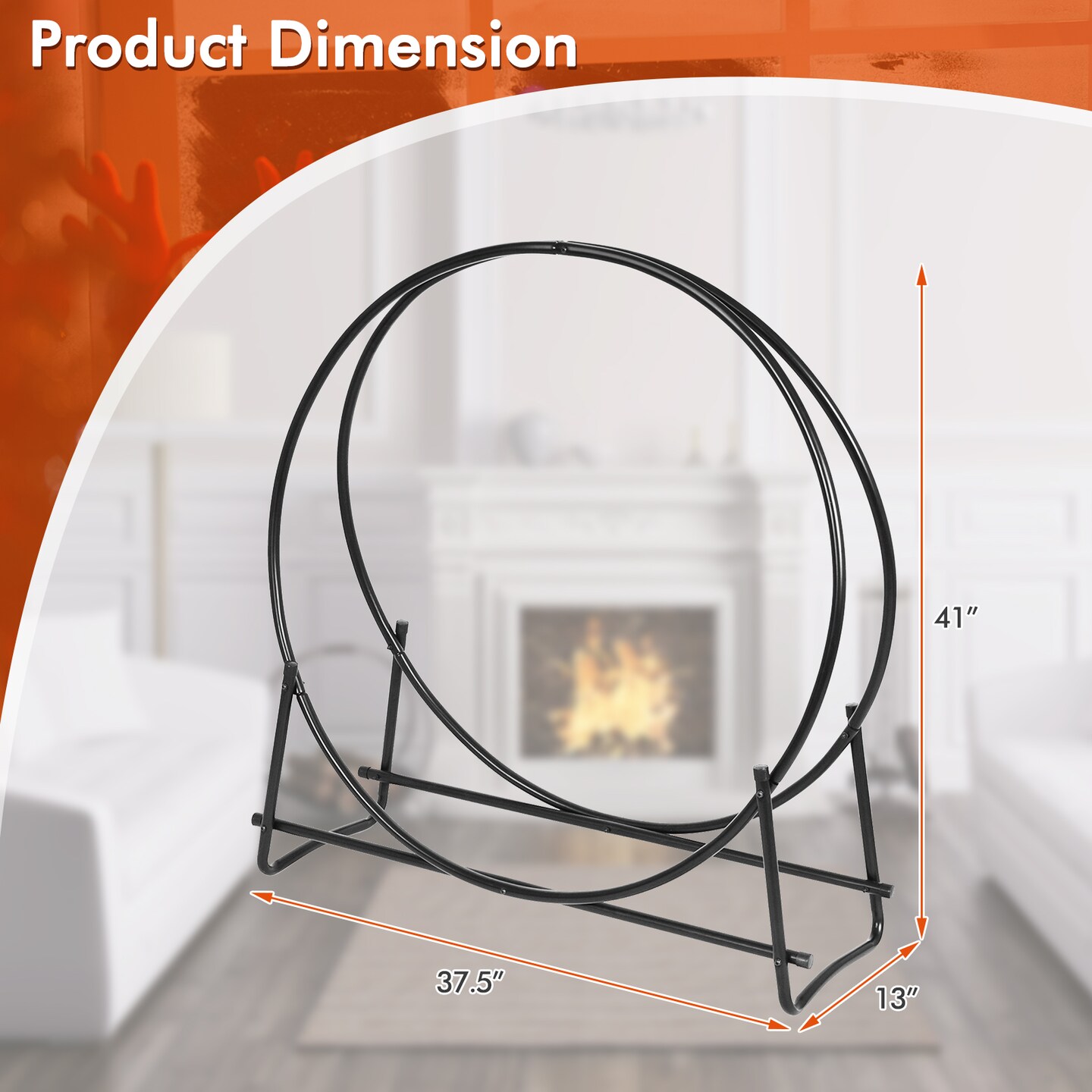 Tubular Steel Firewood Storage Rack