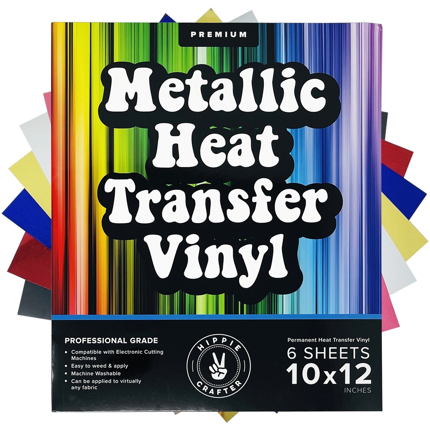 Metallic Vinyl Heat Transfer Vinyl Gold Vinyl Sheets Pink Chrome Silver Metalic Permanent Metallic Vinyl Foil Adhesive Vinyl Metallic HTV Pack Foil Vinyl Iron On Vinyl