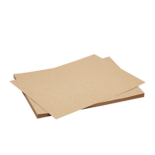 48-Pack Kraft Paper Sheets for Wedding, Brown Cardstock for Party Invitations, Announcements, Drawing, DIY Projects, Arts and Crafts, Letter Size, 120gsm (8.5 x 11 Inches)