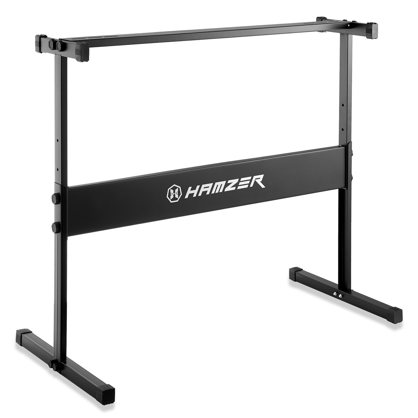 Hamzer Heavy Duty, H Style Piano Keyboard Stand - Height Adjustable w/Non Slip Caps for Digital Electronic Piano, Black