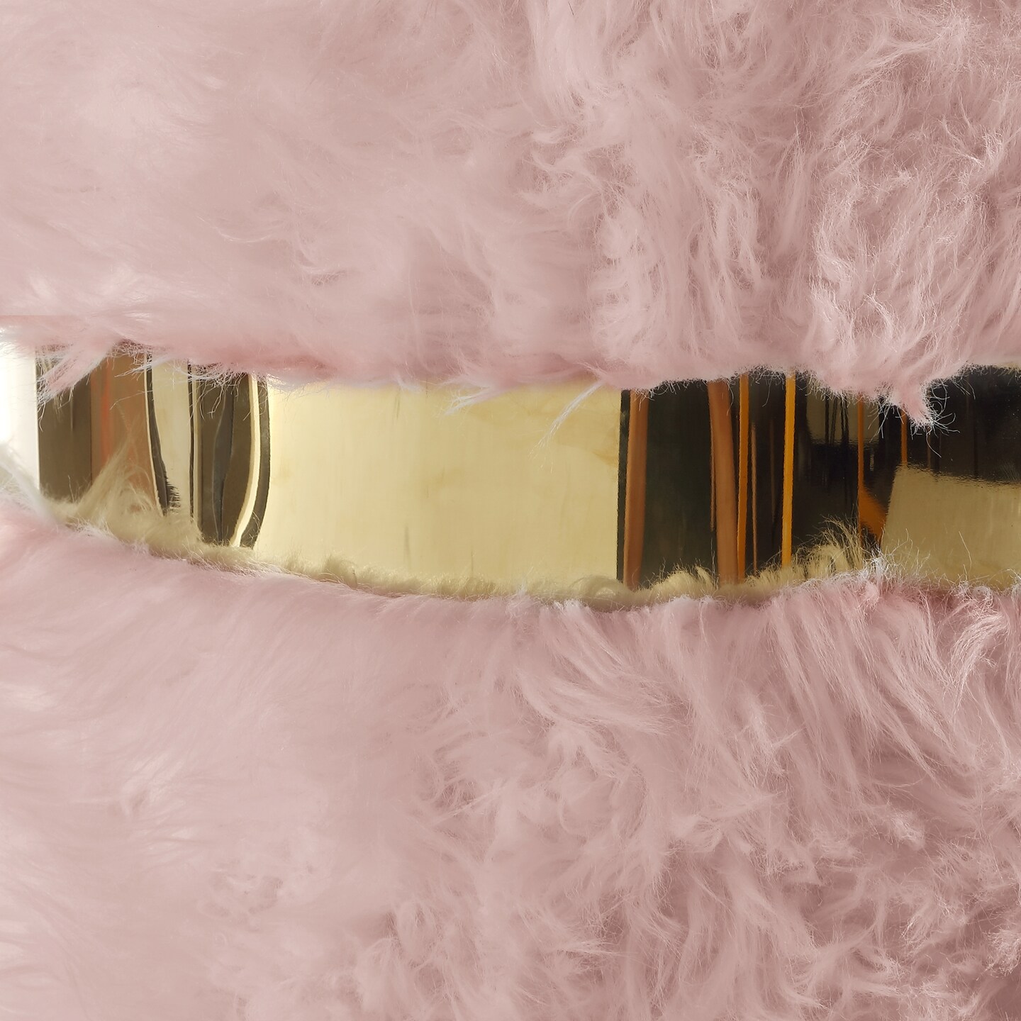 Hassan Faux Fur Ottoman