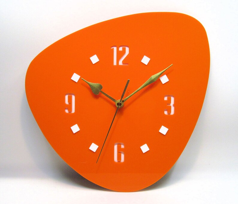 1950〜1960 UNITED Sunburst Clock 50s 60s Vintage Mid Century 50s, 60s United Sunburst Clock USA Made Wood