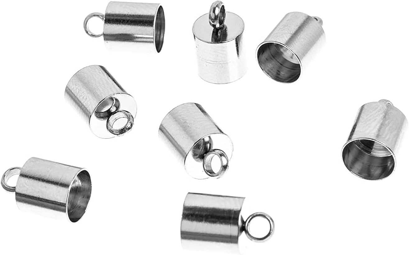 John Bead Stainless Steel Silver End Caps