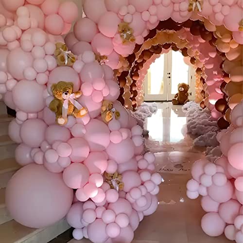 140 Pieces PartyWoo Pastel Pink Balloons, Pink Balloons Different Sizes Pack of 18 Inch 12 Inch 10 Inch 5 Inch Baby Pink Balloons for Balloon Garland Balloon Arch as Birthday Party Decorations, Pink-Q05