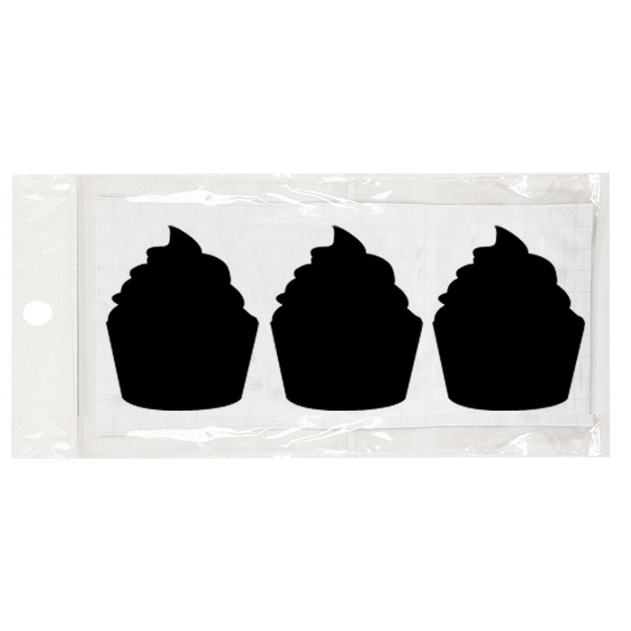 Wrapables Set of 30 Chalkboard Labels / Chalkboard Stickers, 2.95" x 2.32" Cupcake