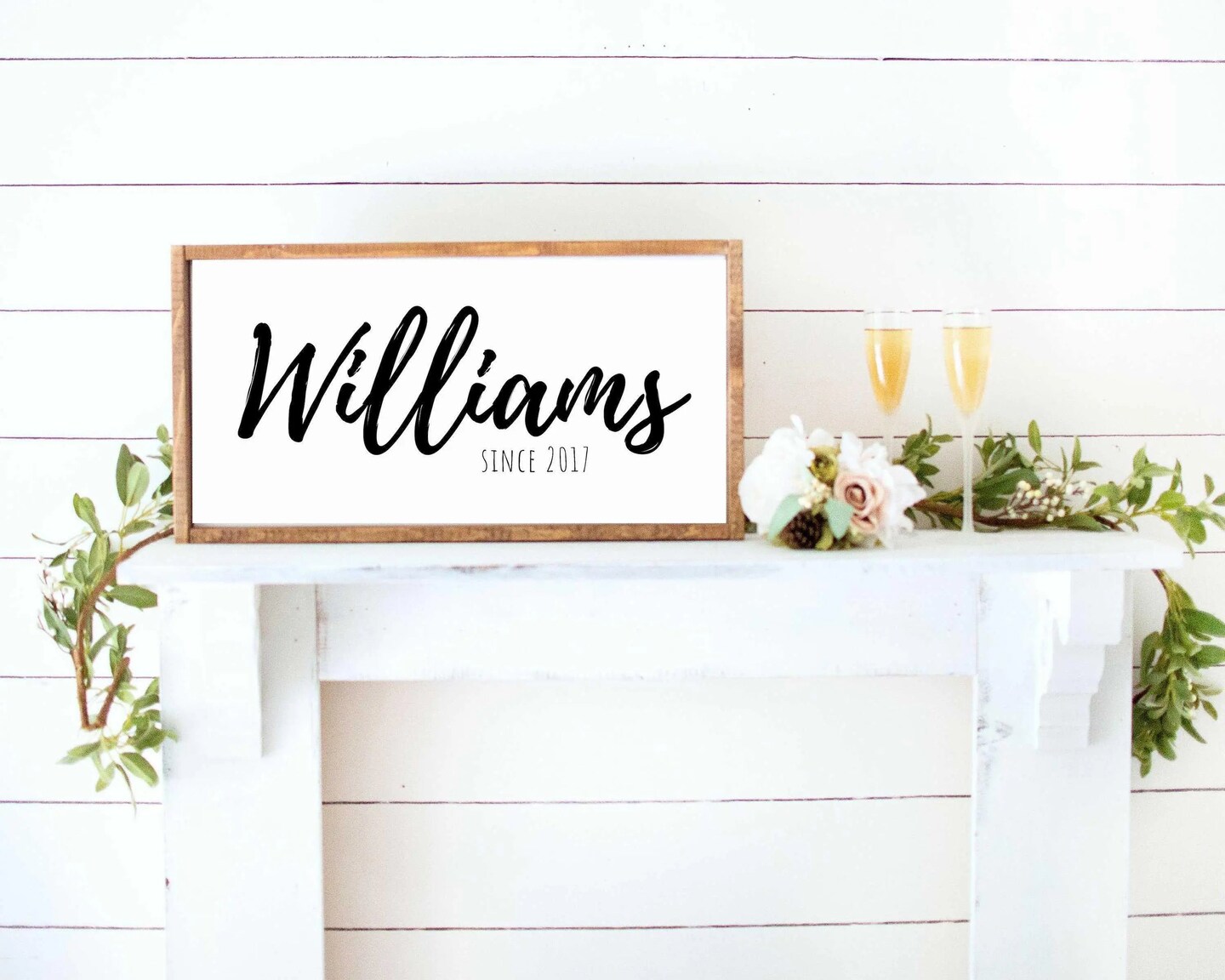Last name rustic farmhouse wood Signs art