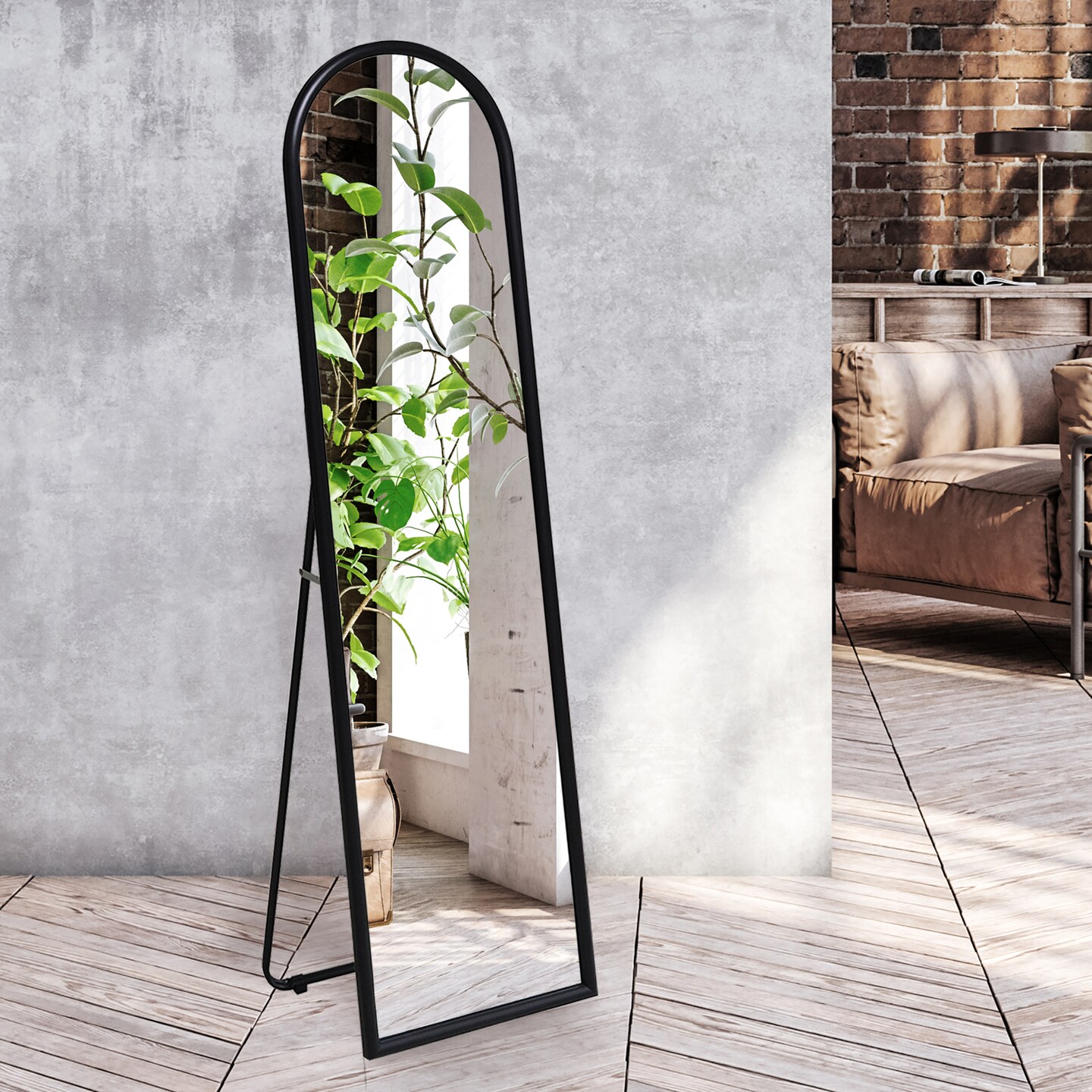 Americanflat Round Mirror - Hanging Mirror for Wall - Circle Mirror for Bathroom, Bedroom, Entryway, Living Room - Large Mirror for Wall Decor