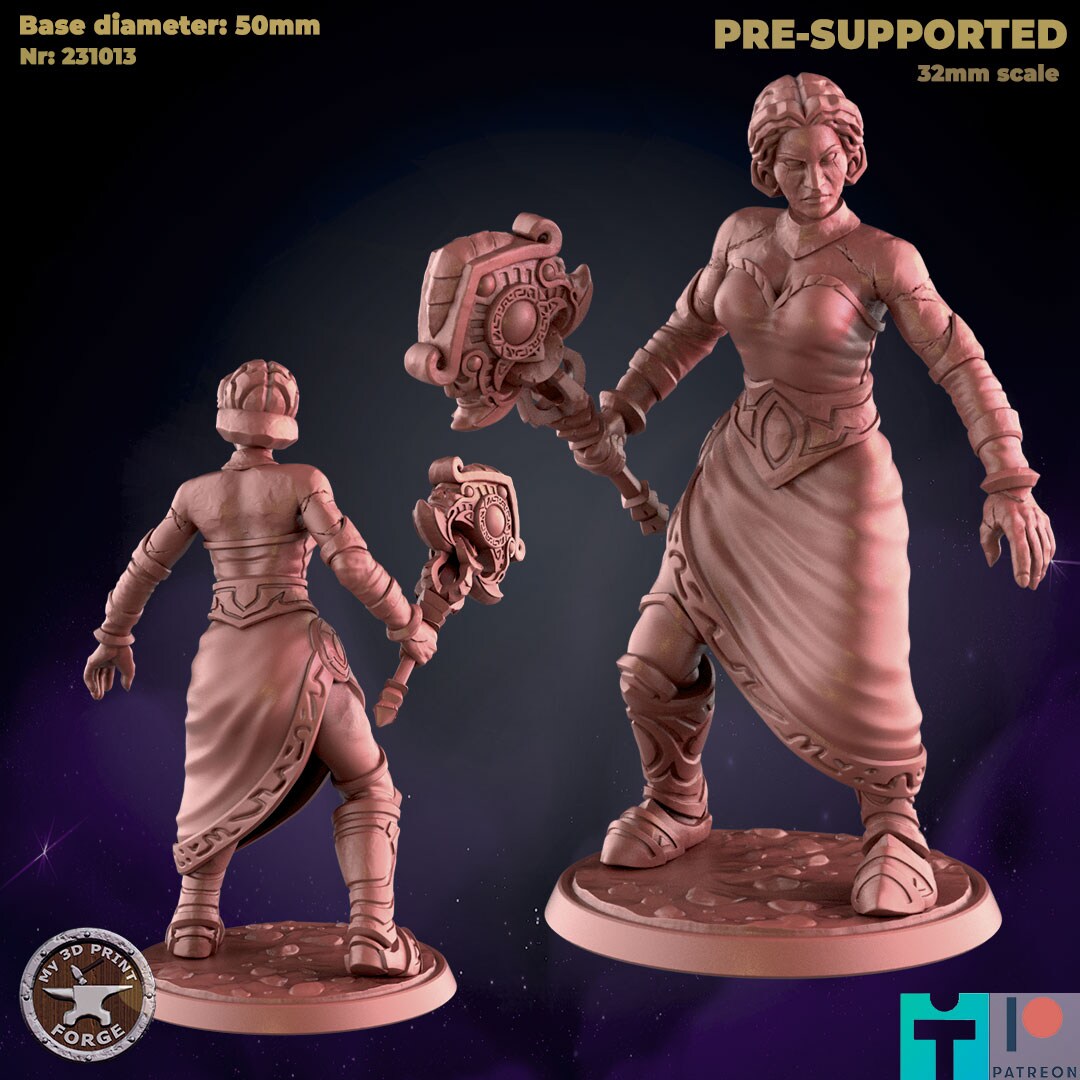 Stone giantess auriana from print forge total height apx 92mm