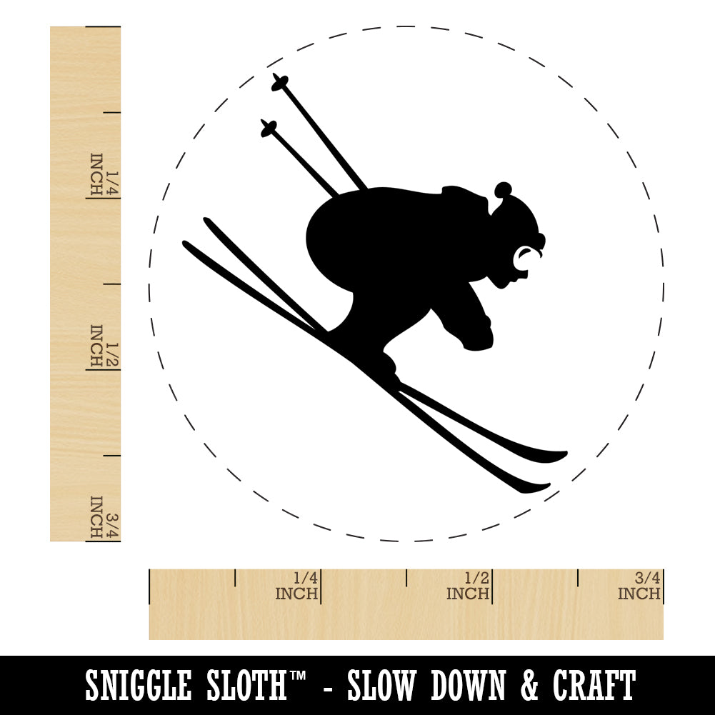 Skiing Ski Tuck Bully Bullet Stance Downhill Self-Inking Rubber Stamp Ink Stamper for Stamping Crafting Planners