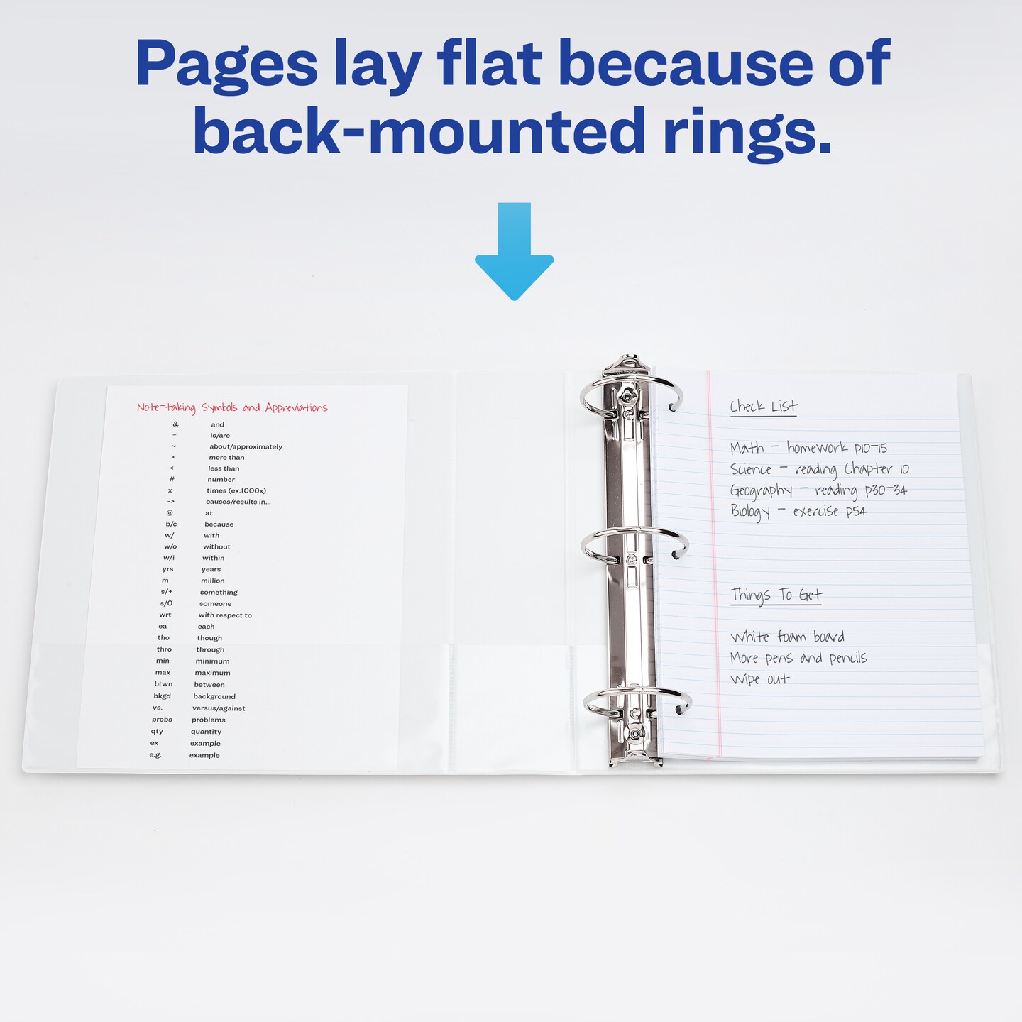 Avery Economy View 3 Ring Binders, 1 Inch Round Rings, 4 White Binders (46042)