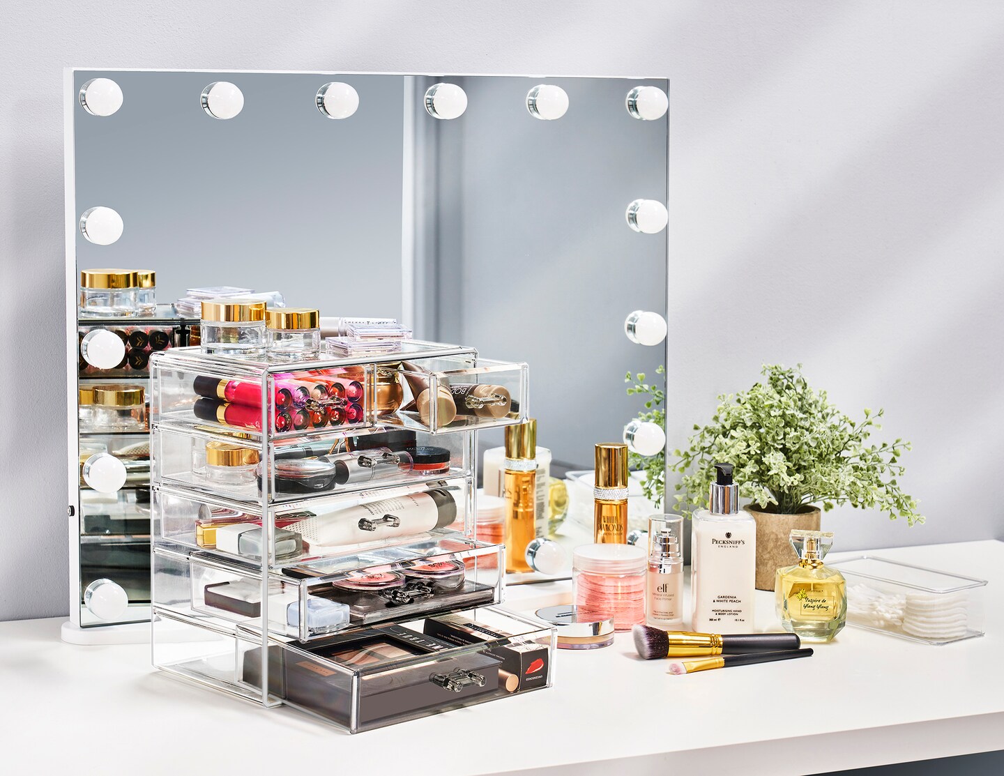 Sorbus Acrylic Makeup &#x26; Jewelry Organizer Storage Case- (4 Large, 2 Small Drawers)