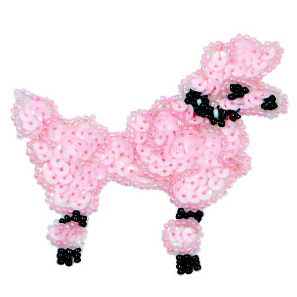 Bridget Poodle Sequin Applique/Patch