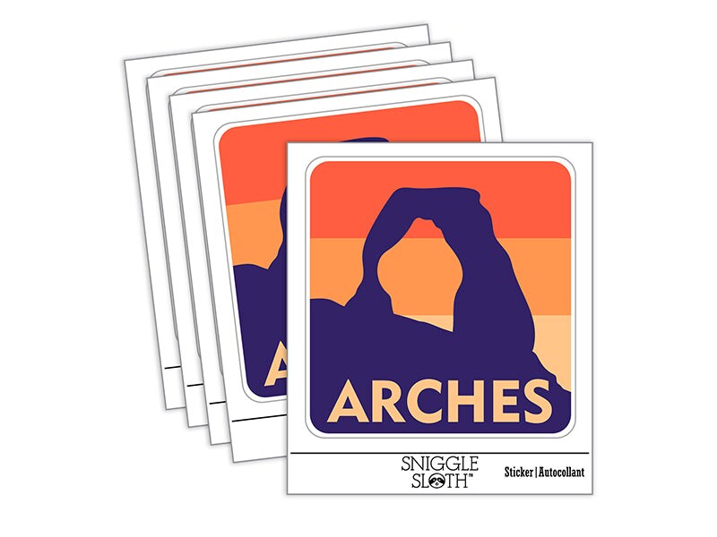 Destination Arches National Park Waterproof Vinyl Phone Tablet Laptop Water Bottle Sticker Set - 5 Pack