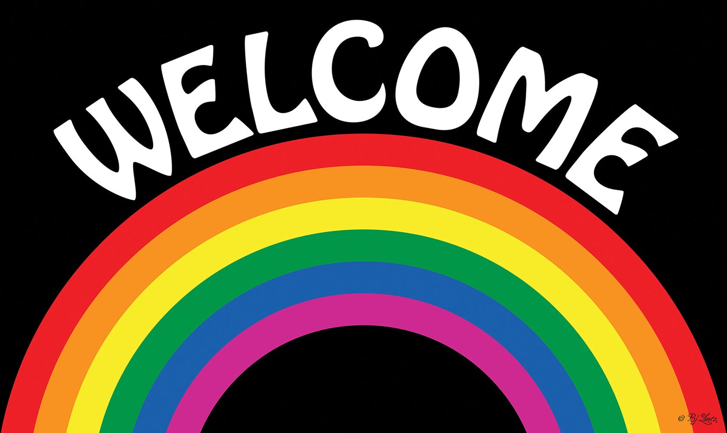 Welcome Rainbow Door Mat (18 x 30&#x22;)
