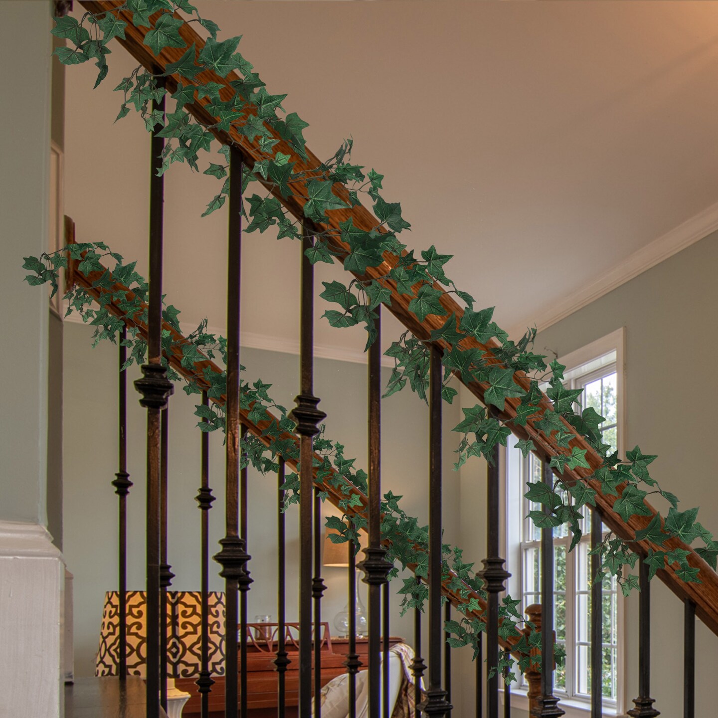 12-Pack: 6ft Green English Ivy Garland with 185 Silk Leaves, Floral Home by Artificial Flowers