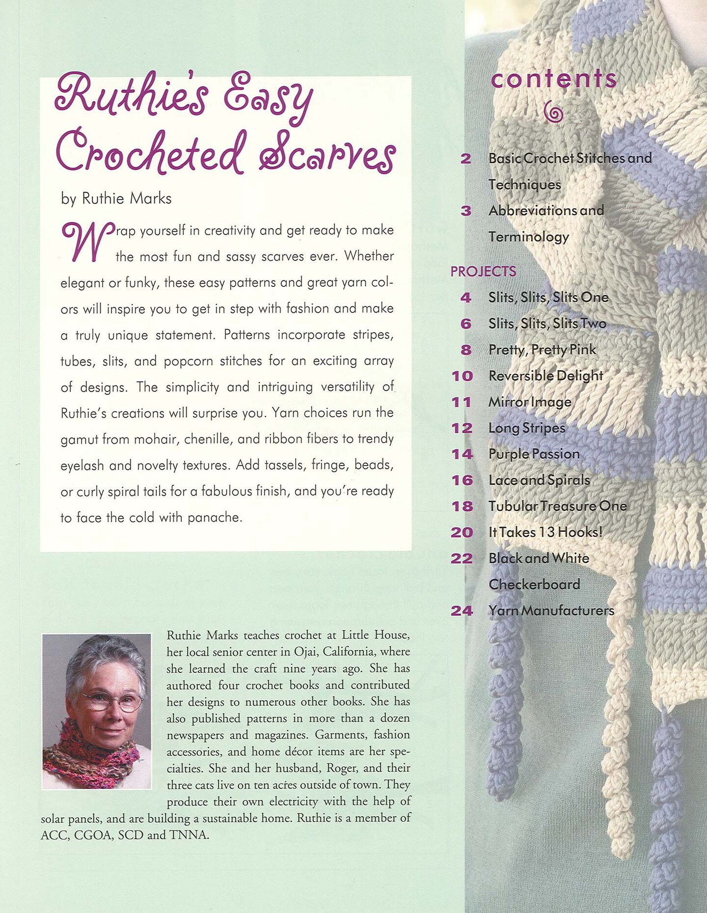 Leisure Arts Ruthie&#x27;s Easy Crocheted Scarves Crochet Book