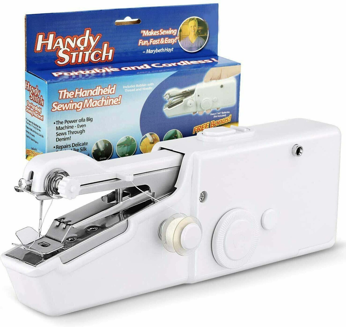 Mini Portable Electric Tailor Stitch Hand-held Sewing Machine.