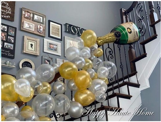 Bachelorette Anniversary Party Decorations 88 PCS Champagne Bottle Balloon Garland Arch Kit